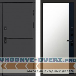Дверь Termo Door Тренд Графит Зеркало фацет Черный кварц
